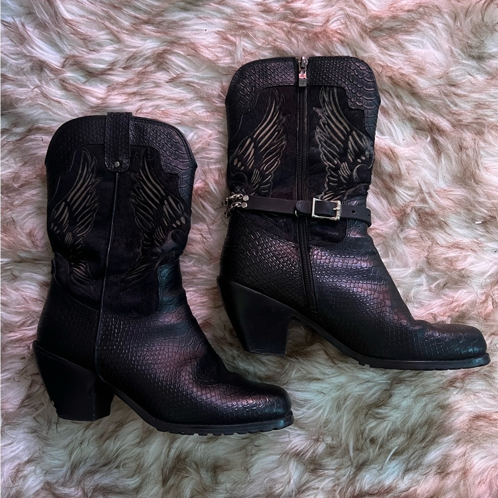 Cowboy Boots Black Western Cowgirl